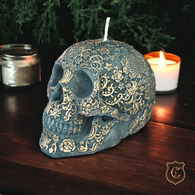 Crâne royal - Pétrole et or