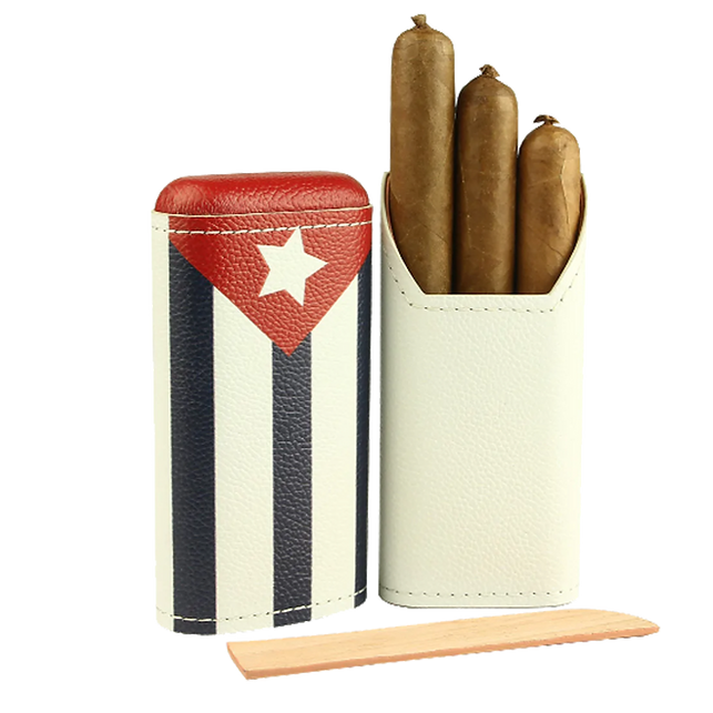 Adorini - Étui à cigares avec le Drapeau Cubain